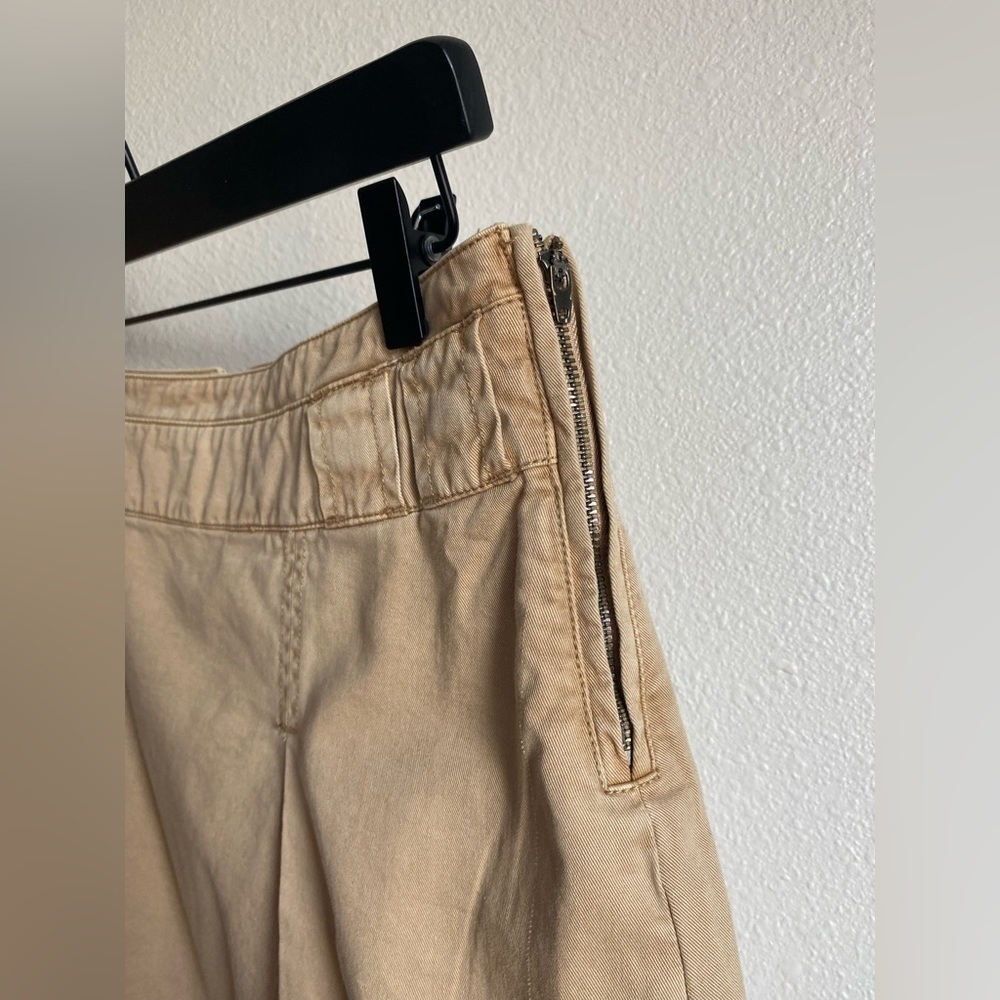 Free People - Khaki Pleated Mini Skirt - Size 8 - Picture 5 of 10